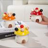 Kreatives Keramik-Pilz-Fruchtgabel-Set Exquisites Desktop-Aufbewahrungsglas Home Fruchtgabel-Aufbewahrungsbox Heimdekoration Geburtstagsgeschenk