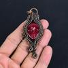 Lady Face Red Coral Handmade Gemstone Pendant, 999 Copper Wire Wrapped Pendant Antique Jewelry, For Engagement Gift
