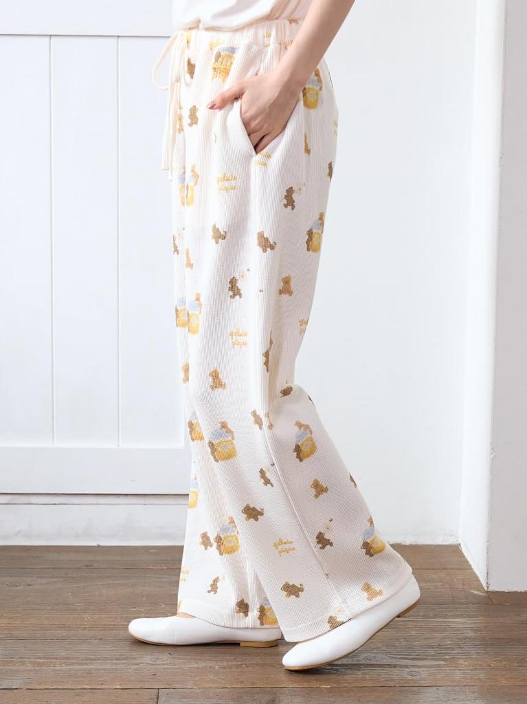 Lange Hose mit Honigbär-Print