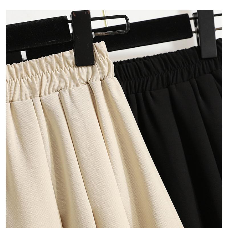 DIMANAF 2026 Summer New Plus Size Women Waist Elastic Shorts Skirts Casual Loose Fashion Lady Bottoms Pleated Skirt
