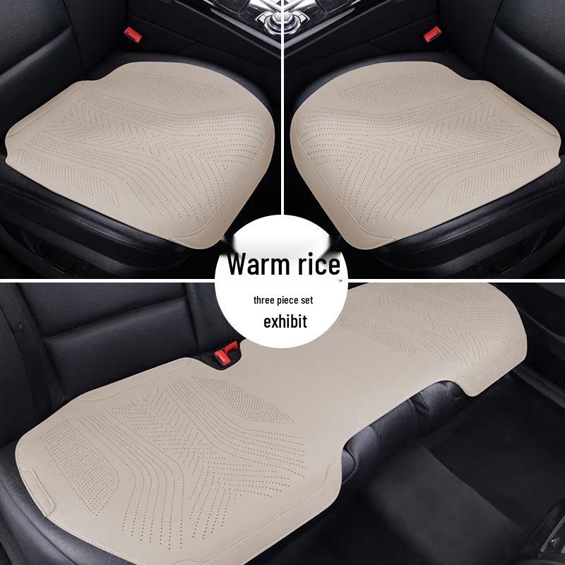 Universal Semi-Surround Suede Car Seat Cushion - All Seasons, Summer Cool, Small Waist Design 2025