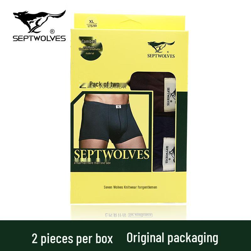 Septwolves Men s Pure Cotton Boxer Briefs