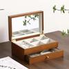 Wooden Jewelry Box Large 2Layers Multi Functional Organizer Jewelry Aesthetic Storage Box Retro Luxury Personalized Packaging Ornaments Funny Gifts
