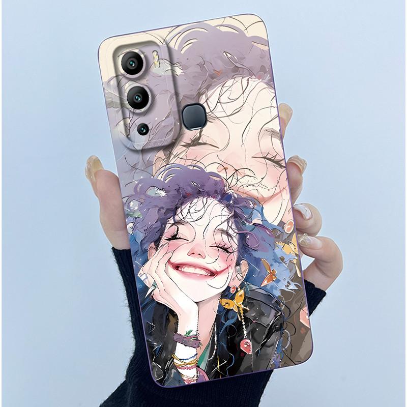 Case for Infinix Hot 12i Hot 12 Play Back Cover Butterfly Flower Soft Silicone Cases for Infinix Hot12i 12Play Hot12 Phone Funda