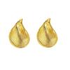 Vintage Luxury Water Drop Stud Earrings For Women Retro French Versatile Simple Ear Jewelry