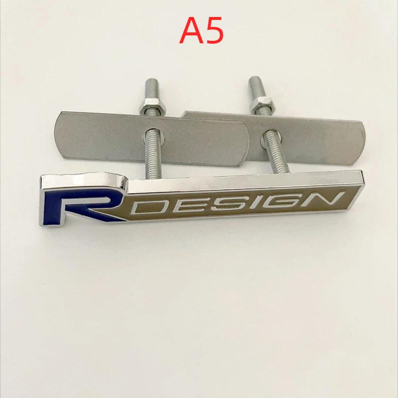3D Metal Rdesign R Design Front Grill Car Badge Sticker Emblem Decal Decoration For XC40 XC60 XC90 V90 S90 S60 V60 V40 C70