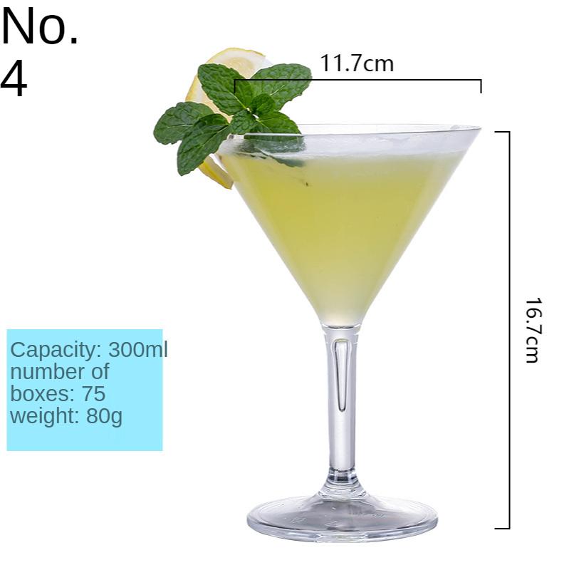 1PC Kreative Acryl Cocktail Glas Kühlen Kunststoff Wein Bar Martini Pc Margaret Champagner Tassen