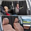ZATOOTO Car Curtains with Extendable Suede Side Curtains for Room Easy UV Disaster Privacy Set of Black Rods, Dividers, Blackout, Sunshade,