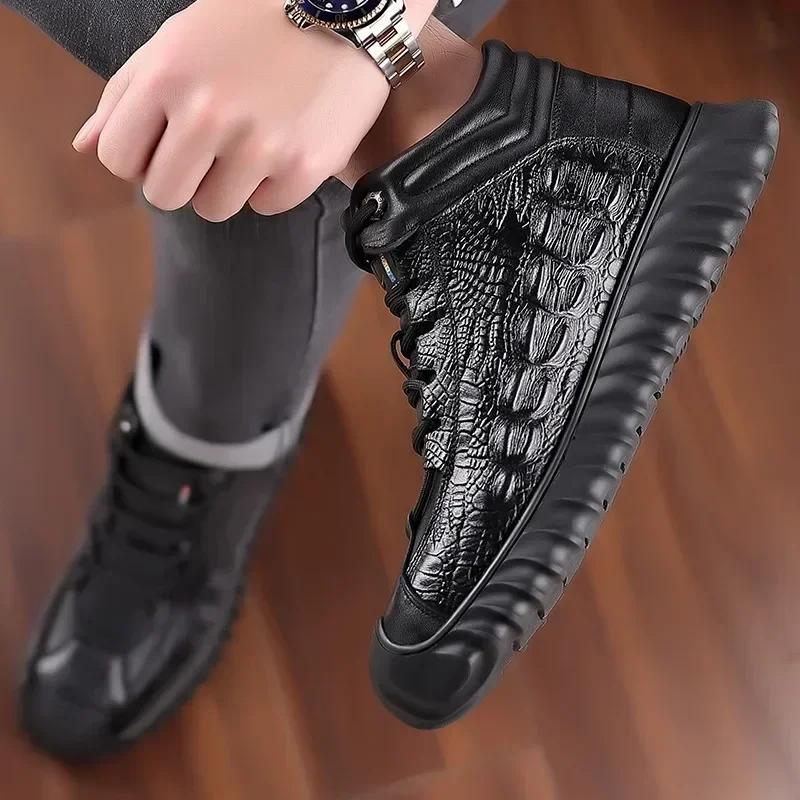 Fashion Warm Snow Boots for Men Plush Winter Cotton Shoes Men Casual Boots Waterproof High Top Men's Boot Black Lace Up Work Boots Men