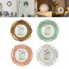 Round Picture Frame Crafting Ornament Multifunctional Retro Style Wall Mount Tabletop Decoration for Hallway Bedroom Bathroom