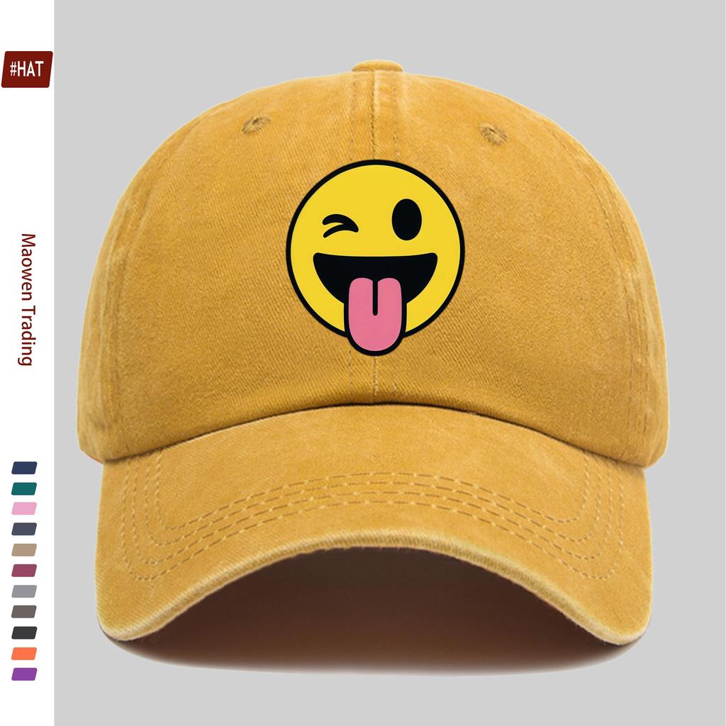 pc pcs Joyful Face Trucker Hat Adjustable Snapback Cap with Joyful Print Lightweight Washed Vintage Suitable for for Men