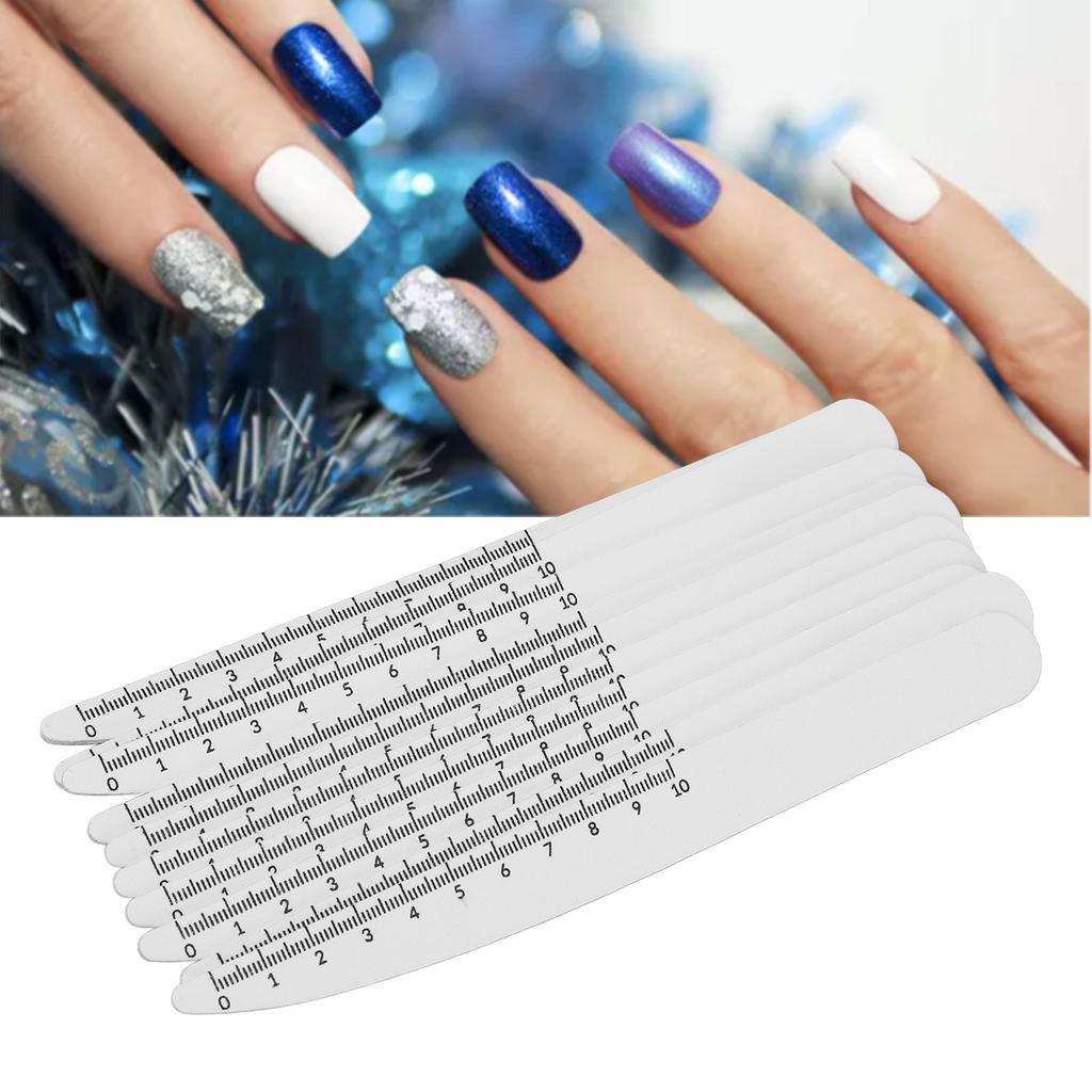 10pcs Nail Buffering File Professional Home Salon Washable Reusable Double Sided Nail File with Scale