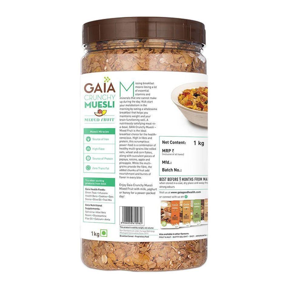 Crunchy Muesli Fruit Mix (1 Kg), Crunchy Muesli Mixed Fruit, Gaia