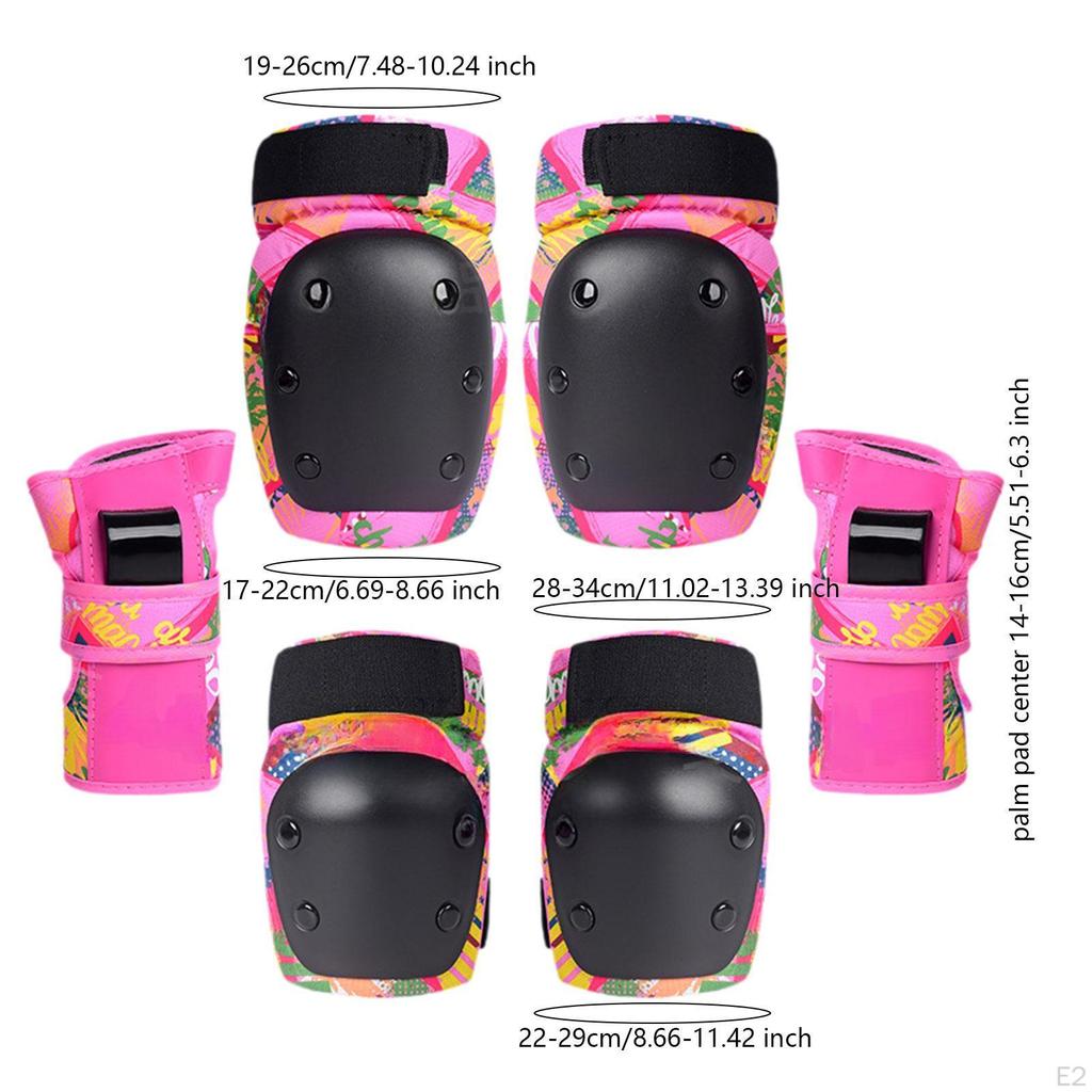 Protective Set Including Knee Pads, Elbow And Wrist Guards