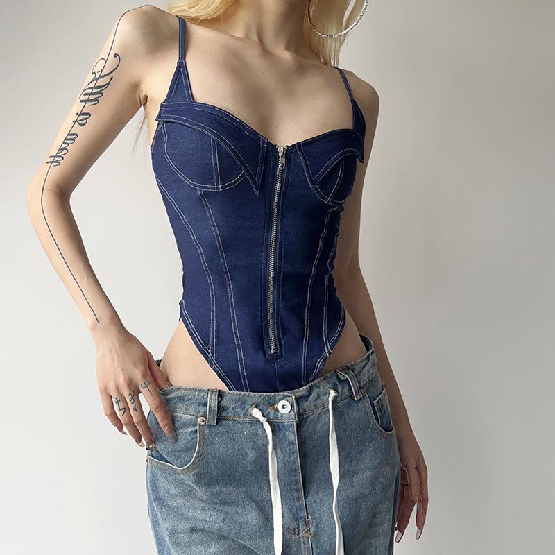 Summer Women's Street Fashion Sexy Sling Slim One-piece Women