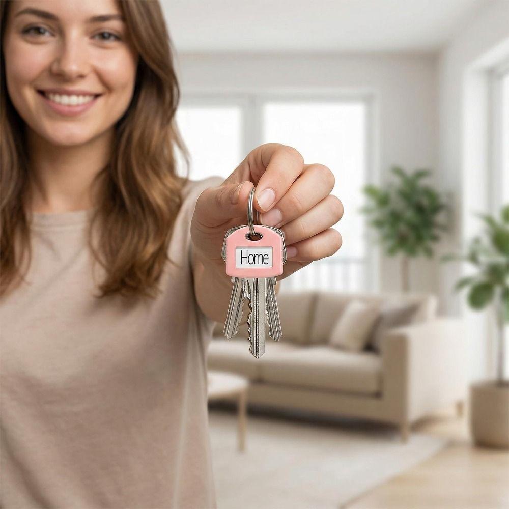 50Pcs Labelled Key Tags Silicone Key Caps Blank Printed Label Key Identifier Caps House Keys