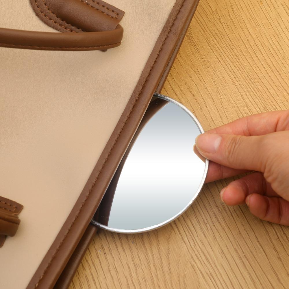 7.5cm/9.5cm Mini Hand-held Selfie Convex Mirror Travel Trip Pocket Selfie Mirror TikTok INS Fashion Mirrors for Traveling Alone