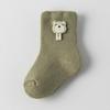Newborn Infant Combed Cotton Flannel-Lined Mid-Calf Socks (0-3 Years) - Spring/Fall/Winter