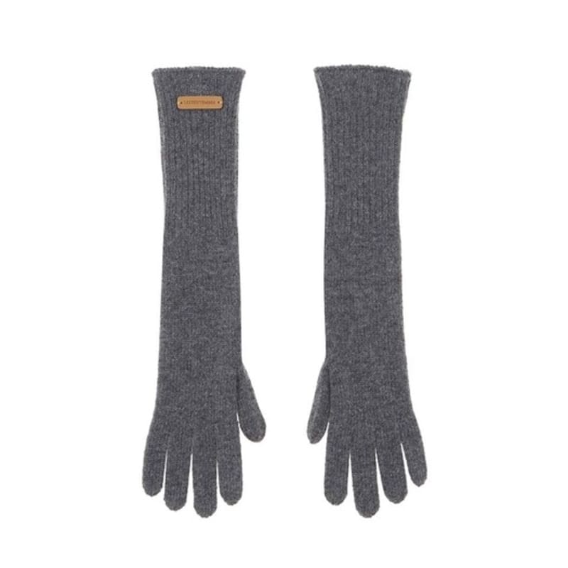 LE17SEPTEMBRE LANGE STRICKHANDSCHUHE [ANTHRAZIT]