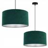Hängeleuchte, Deckenleuchter, Chrom, Samt-Lampenschirm