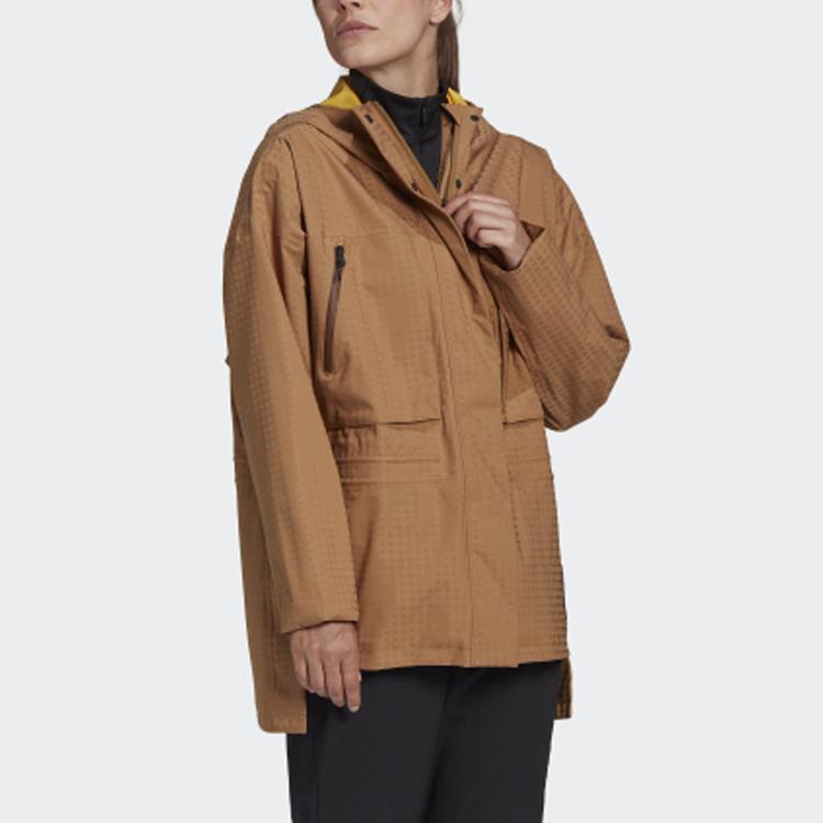 Adidas W Cap R.R. Jacket Outdoor Sports Hooded Work Jacket Women Jackets Bronze GF0047