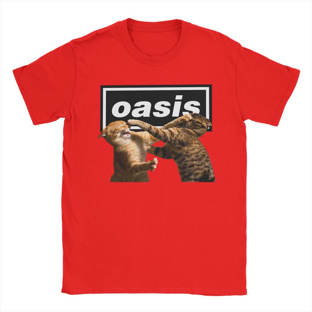 O-Oasised Gallagher Kitties T Shirt for Men Cotton Vintage T-Shirt O Neck  Tee Shirt Short Sleeve Clothing Birthday Gift