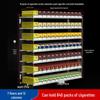 Wall-Mounted Acrylic Cigarette Display with Automatic Pusher