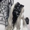 Y2k Lolita Wings Lace Headband Spicy Girl Ruffled Hairband Creative Lolita Hair Clip  Girls