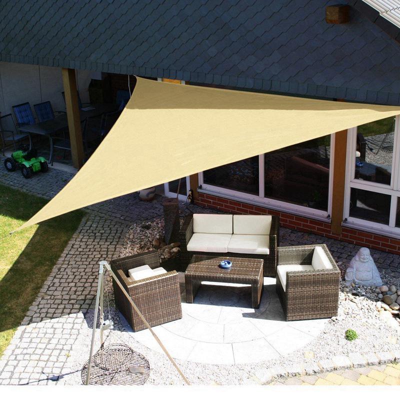 3x3x3m Army Green Triangle Sun Shelter Sunshade Outdoor Canopy Garden Patio Awning Picnic Tent