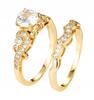 Gold Wedding Rings Steel Pair Gold Plated S.17/19