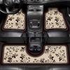 Mats, Retro French-Style Interior Decorative Mats, Non-Slip, Water-Absorbent, Easy-To-Clean Mats, Can Be Cut to Fit, Semi-Enclosed Car Floor Mats