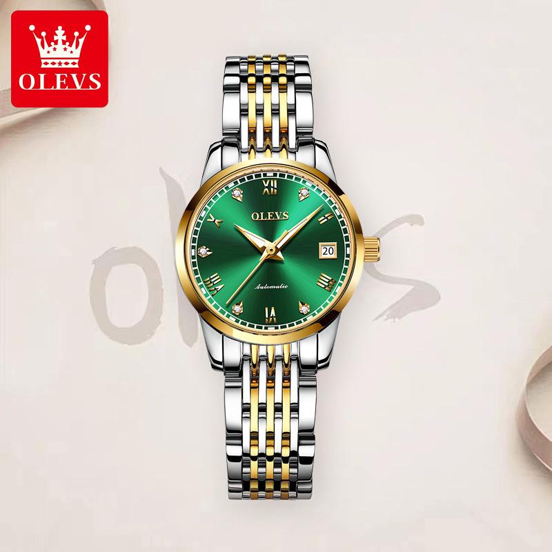 Oulishi Ladies' Automatic Diamond Roman Numeral Watch