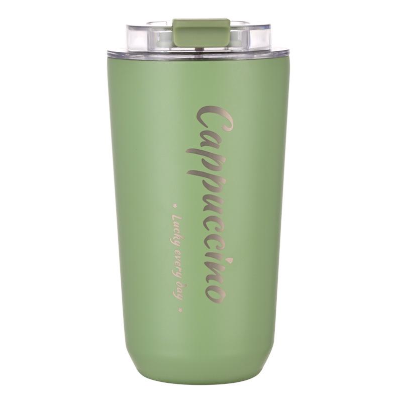 Portable Double-Layer Vacuum Insulated Coffee Cup - Stainless Steel, Creative Design for Girls