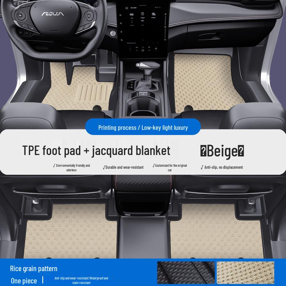Fits Dongfeng Fengshen L7, L8, E70, Yixuan, SKYEV01, Haohan, Haoji - TPE Floor Mats & Door Sill Full Coverage