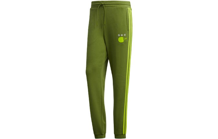 Adidas Neo Knitted Sweatpants Men s Olive Green Moderate Cuffed Pants FU3590 L