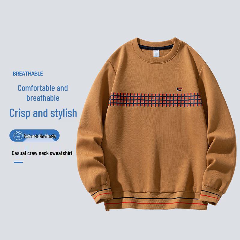 

Женский хлопковый свитшот с длинным рукавом в корейском стиле - Модный пуловер с круглым вырезом для весны и осени, повседневная спортивная куртка L жёлтый/абрикосовый