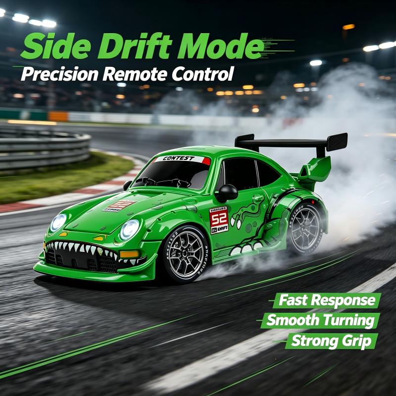 Portable Mini 1: 24 Speed 4-wheel Drive RC Drift Remote Control Car 2.4G Remote Control Racing Car Children Electric Toy Christmas Gift for Children