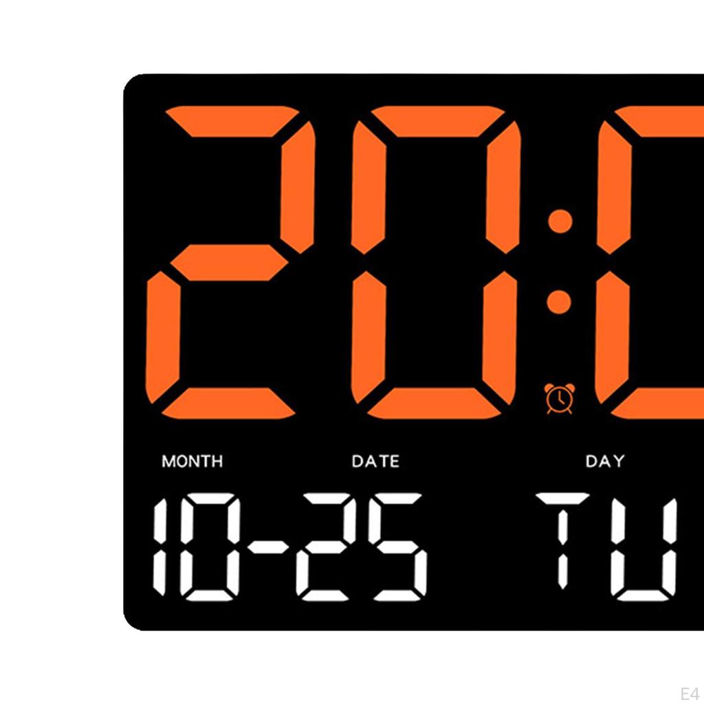 Alarm Clock Digital Multifunctional LED Display Temperature Kids Adults Wall