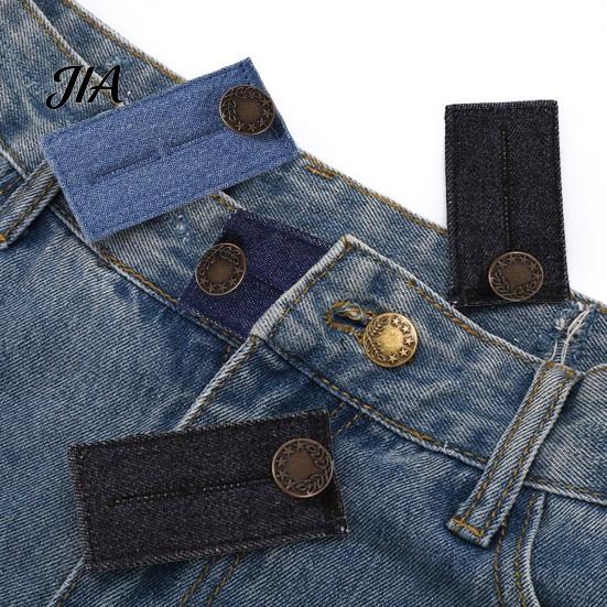 Detachable Jean Fastener Waistband Extender with Metal Button, Adjustable Waist Extenders for Pregnant Pants Jeans Trousers Skirt Denim Men