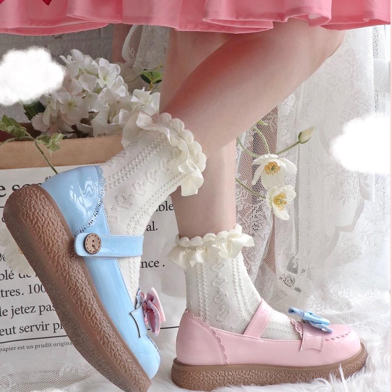 Xianuo 2022 Calzini da Donna Lolita Carini Giapponesi JK con Pizzo 084