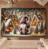 Santa Claus Floor Mat, Water-absorbing Non-slip Crystal Velvet Foot Mat, Door Mat