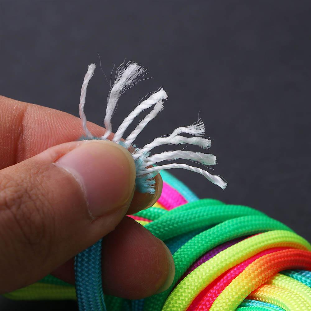 Cord Lanyard Rainbow Paracord Rope Parachute Lanyard DIY Survival Bracelet Rainbow Colors Cord Rope