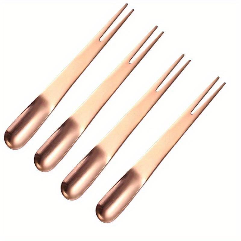 4 Pcs/Lot Dessert Fork Spoon Stainless Steel Cake Dessert Forks for Cake Salad Kitchen Bento Food Accessories