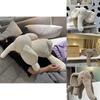 Ins Soft And Realistic Grey And White Elephant Plush Toy For Babies And Kids