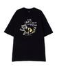 ASTRAL PROJECTION [Oversized] Doodle Cat 13-Count Cotton Round Neck Short Sleeve T-Shirt_Black