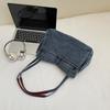 Vintage Denim Bag Women's Large Capacity Shoulder Bag Commuter Tote Bag