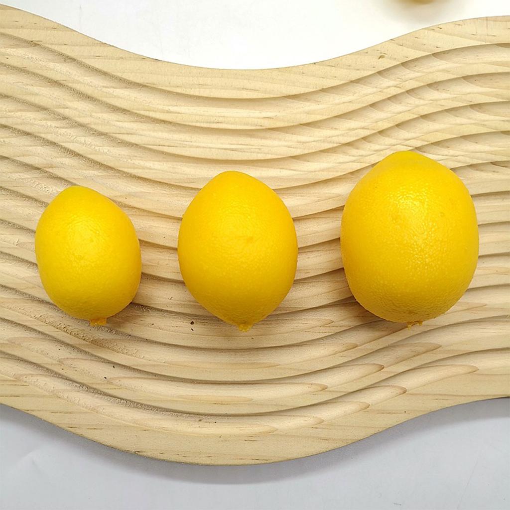 10Pcs/Pack Realistic Artificial Lemon Simulation Yellow Lemon Fruit for Kitchen Party Table Decoration Basket Display