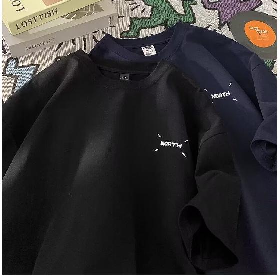 Tricou cu mâneci scurte imprimat cu litere la modă, cu gât rotund, pentru vară, în top casual