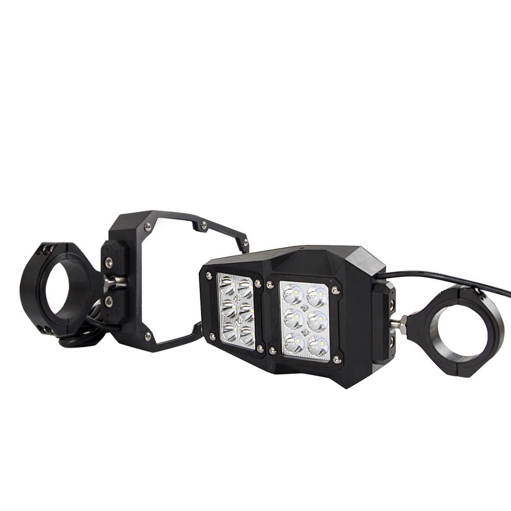 1.75" / 2" Side Rear View Mirrors Three-color Rear Frame Rearview Mirror With Led Light For Utv Atv