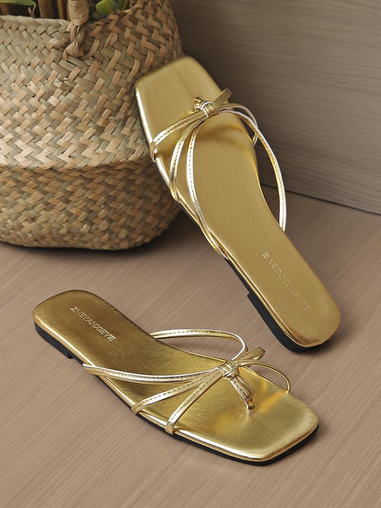 Women'S Slipper Casual Solid Crystal Roman Flat Slippers Sandals Shoes Women'S Outdoor Beach Sandals